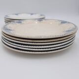 12 assiettes Terre de Fer U&C Sarreguemines
