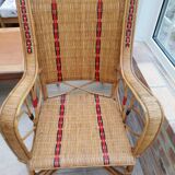 Vintage rattan armchair