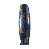 Large eglomisé glass vase "Laque Line" – Unique piece 40 cm