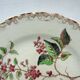 Assiette polychrome à dessert signée onnaing, oiseaux, papillons et fleurs