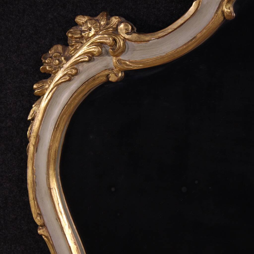 20th century lacquered and gilded Italian mirror