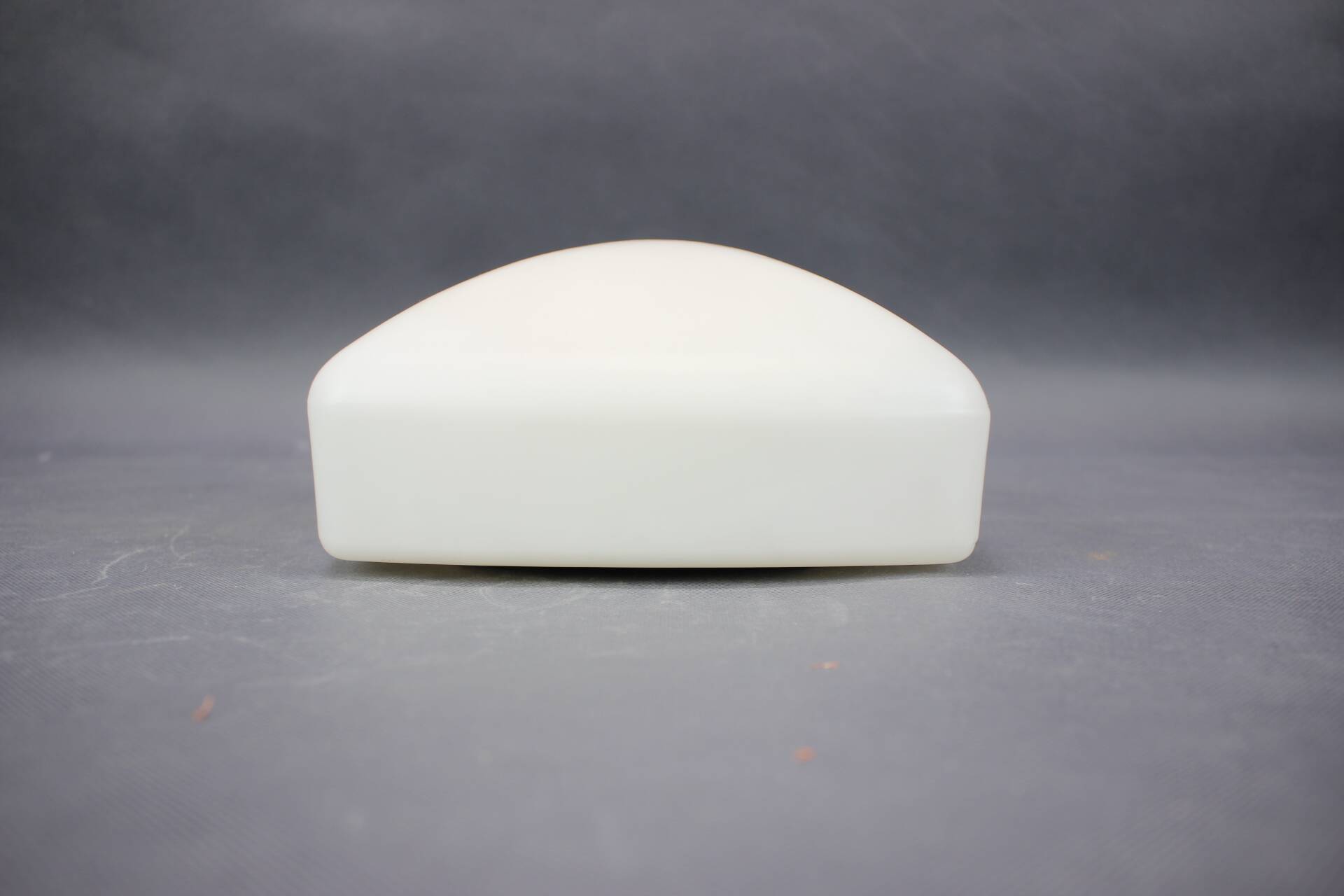 Mid-century textured milk glass recessed ceiling light, Czechoslovakia, 1960s.