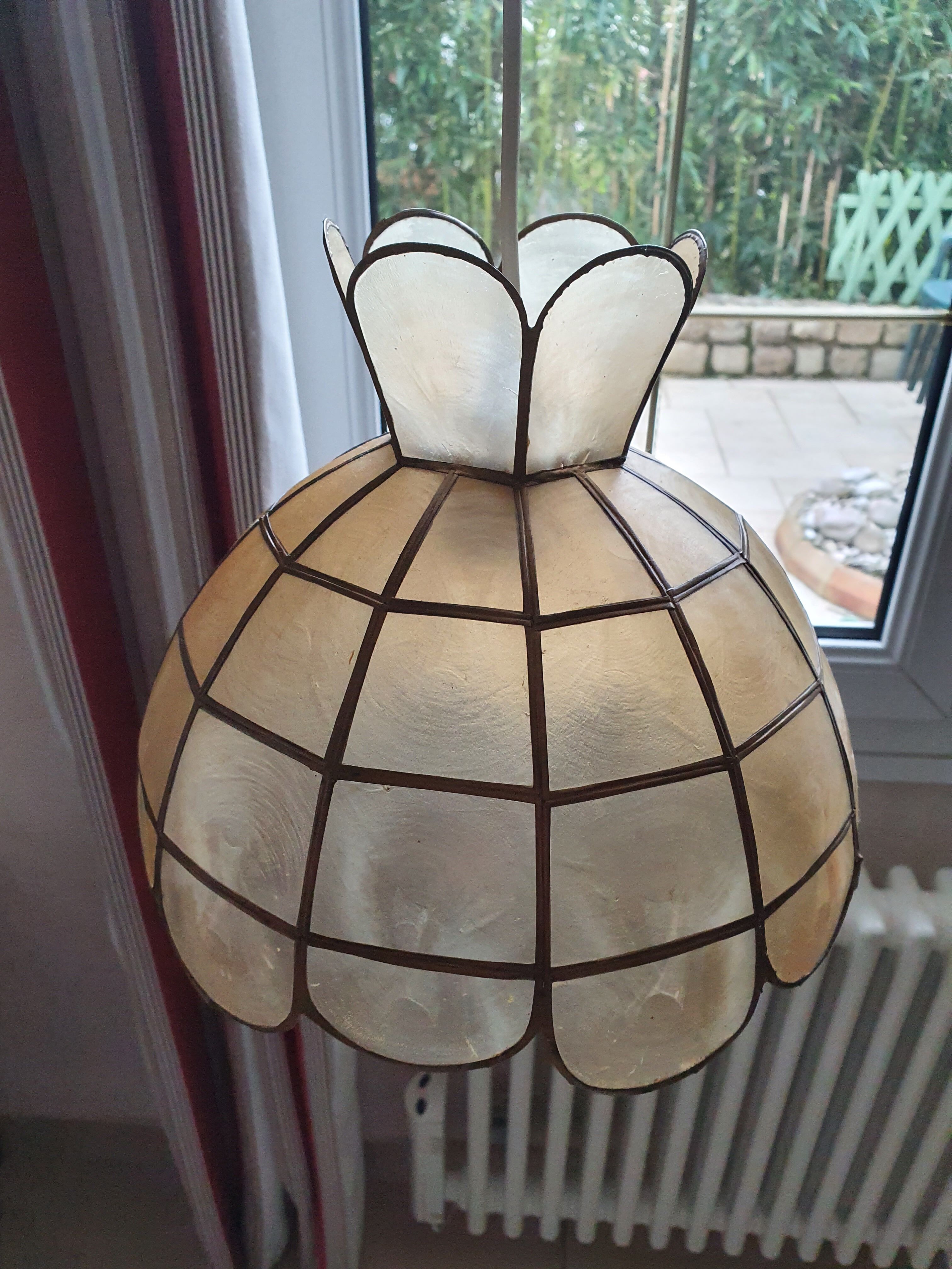 Mother-of-pearl and brass hanging