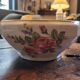 French floral porcelain salad bowl – 1940s–50s