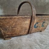 Antique picking basket harvest tray picking basket french
