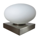 Lampe métal chromé et opaline années 80 90