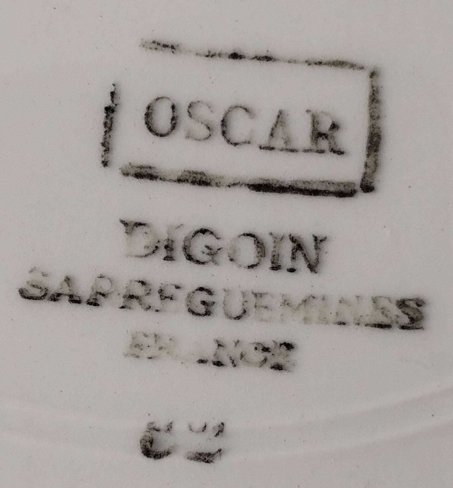 Earthenware dish oscar digoin sarreguemines