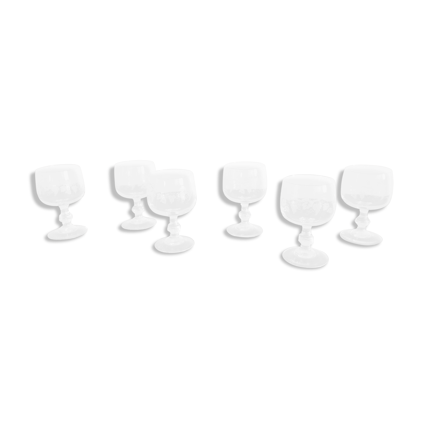 Crystal water glasses of Arques Luminarc model Sarment