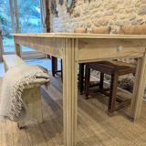 Old farmhouse table in elm