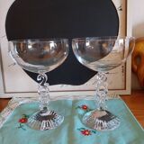 Large Arques crystal champagne glasses