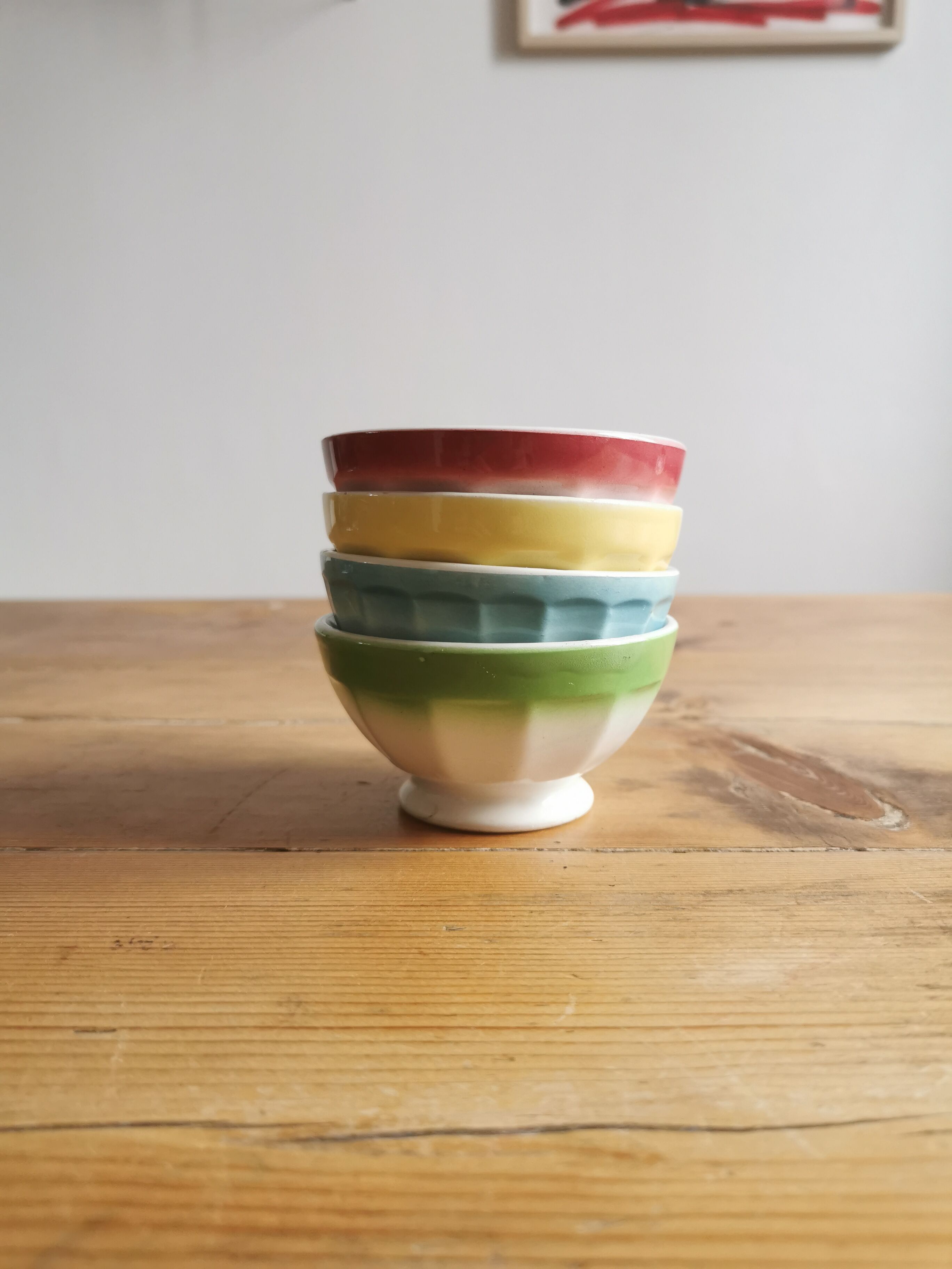 Service of 4 earthenware bowls from Badonviller