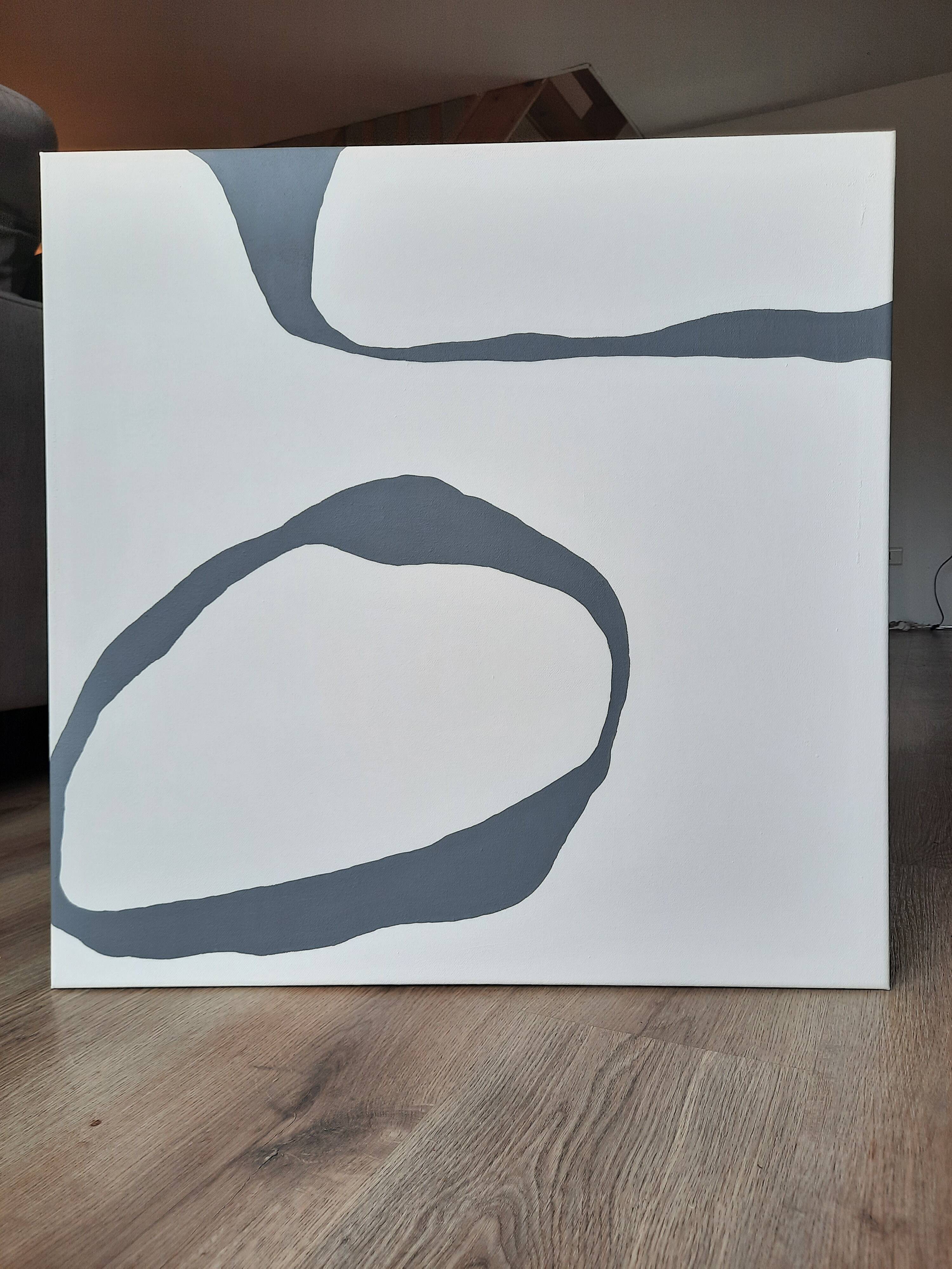 Contemporary beige/gray painting