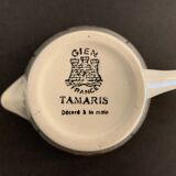Teapot and creamers Gien, model Tamaris, 1950