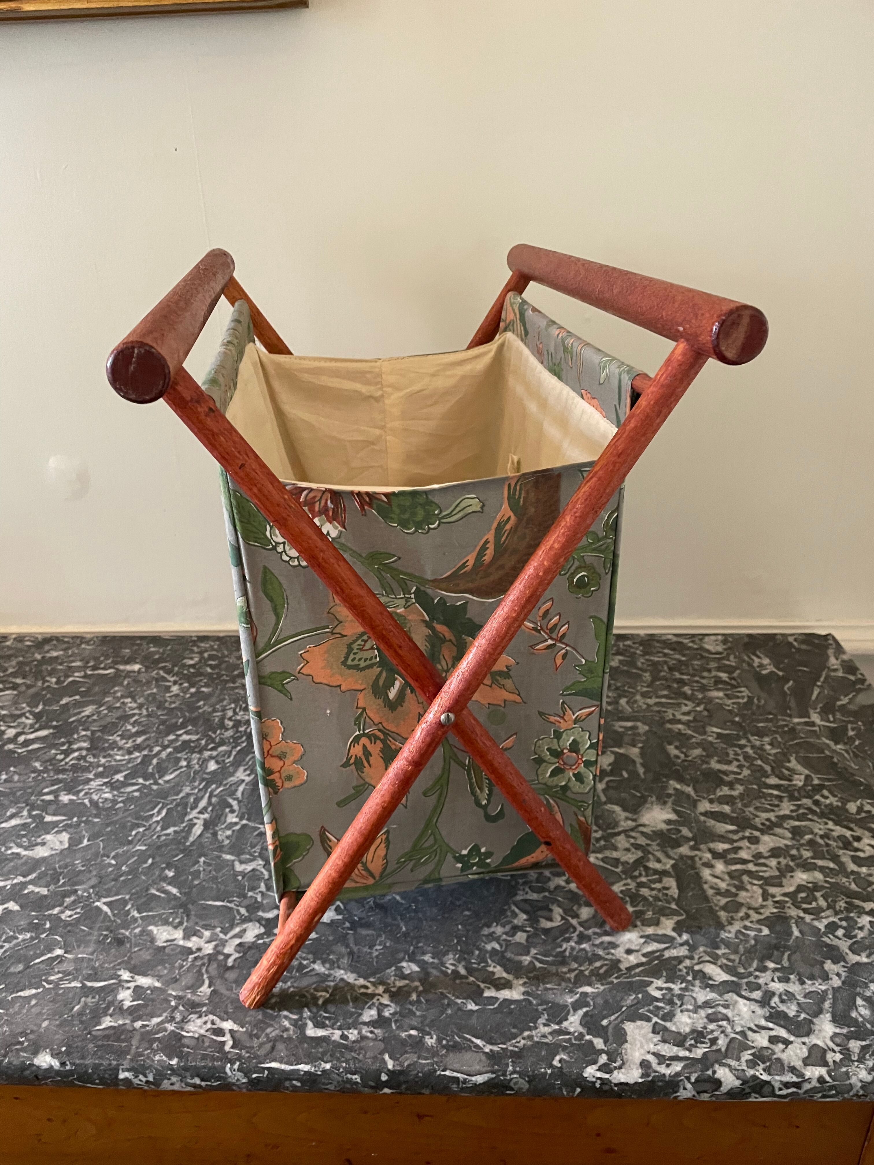 Wood and fabric magazine holders