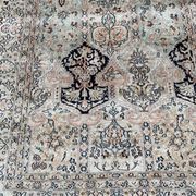 Tapis persan beige laine cachemire d'Inde fait main 127x190cm