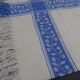 Lot of 2 old and cotton tea towels - Pretty blue friezes - Franges - Circa 1920-1930
