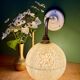 Vintage glass globe wall light in yellow and silver from Clichy.