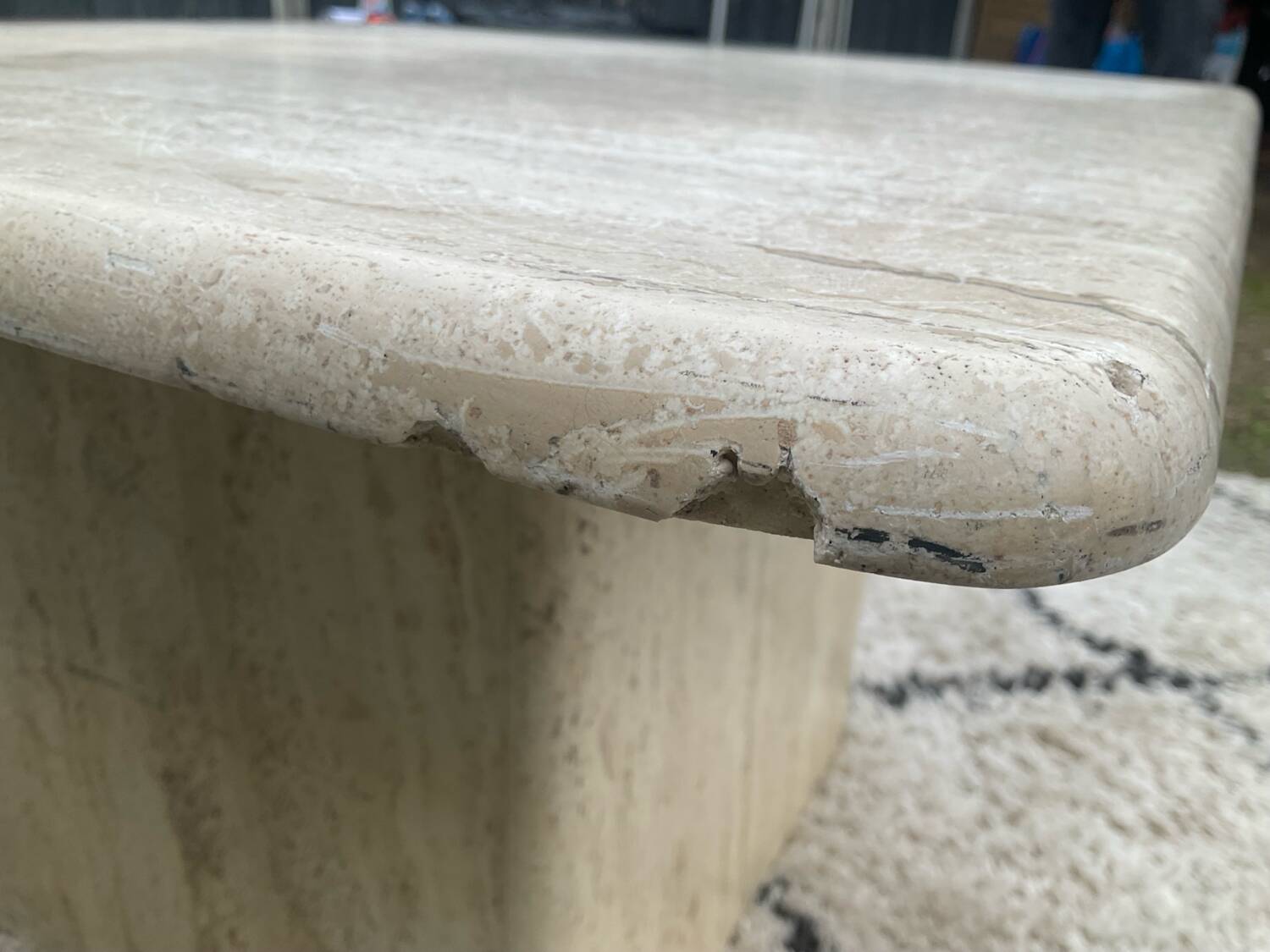 Travertine coffee table, 1970s