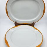 Heinrich Germany complete service in white and orange porcelain Space Age 1970