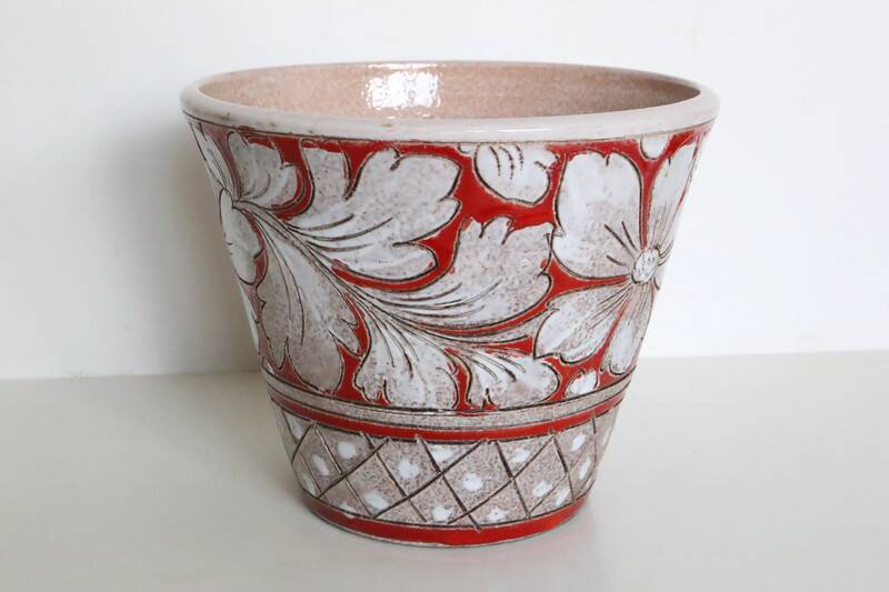 Italian ceramic flowerpot by Fratelli Fanciullacci, circa 1950/60 / size 3