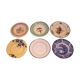 Set of 6 different hollow plates