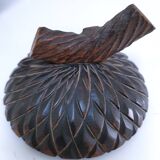 Solid vintage pine cone wood box