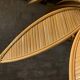 Pencil Reed rattan bamboo coconut palm tree floor lamp, Mario Lopez Torres, 1970s