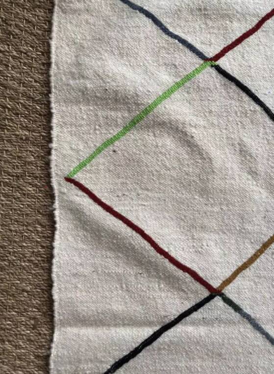 Moroccan diamond wool rug 140x100