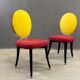 Pair of medallion chairs, Funny Valentine model, by Jean-Charles de Castelbajac, 20th century