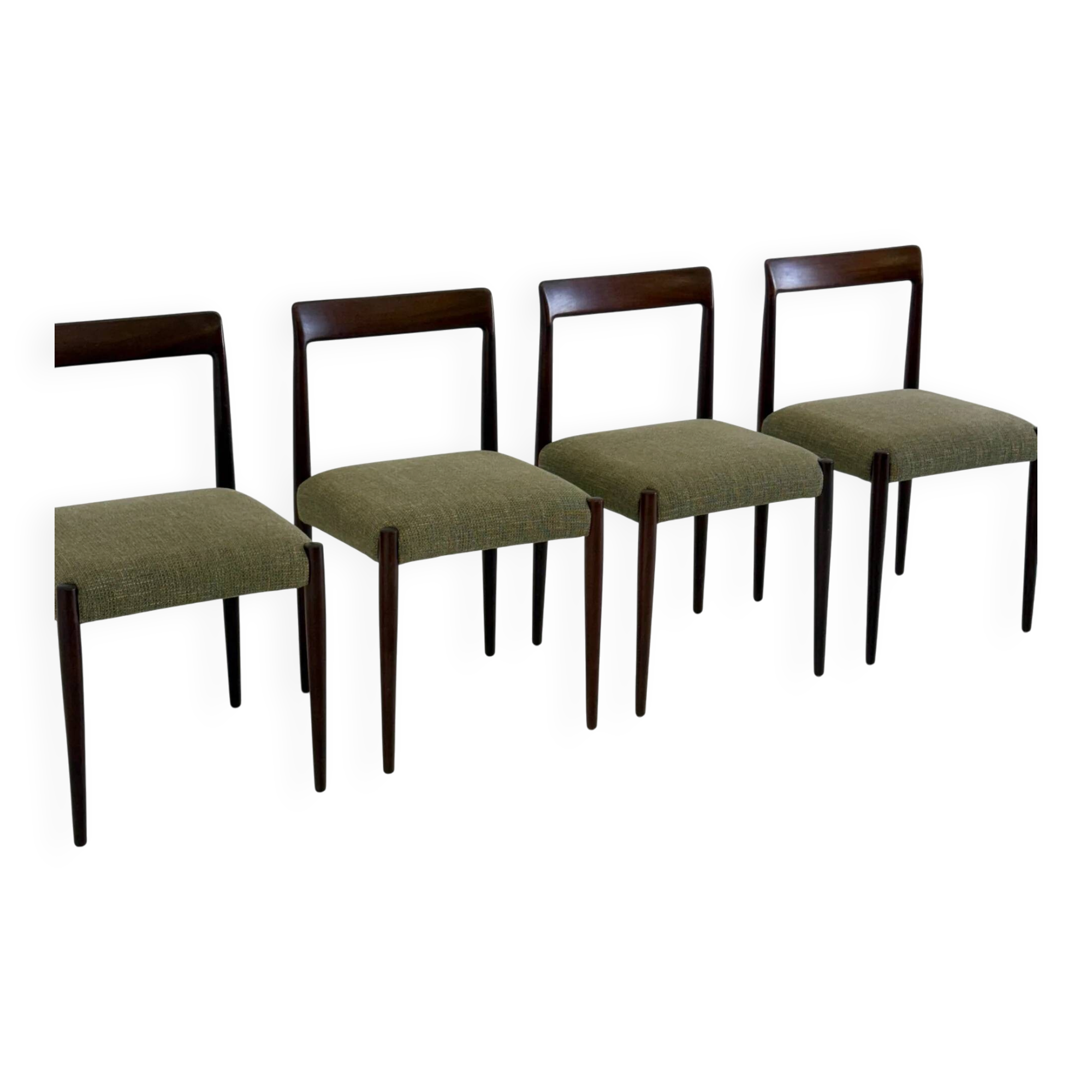 Set of 4 Lübke dining chairs with rosewood