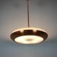 Bauhaus Copper Chandelier UFO by Josef Hurka, Czechoslovakia, 1930s