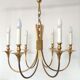 Lustre 6 brass lights