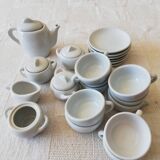 Lot dînette porcelaine blanche 22 pièces