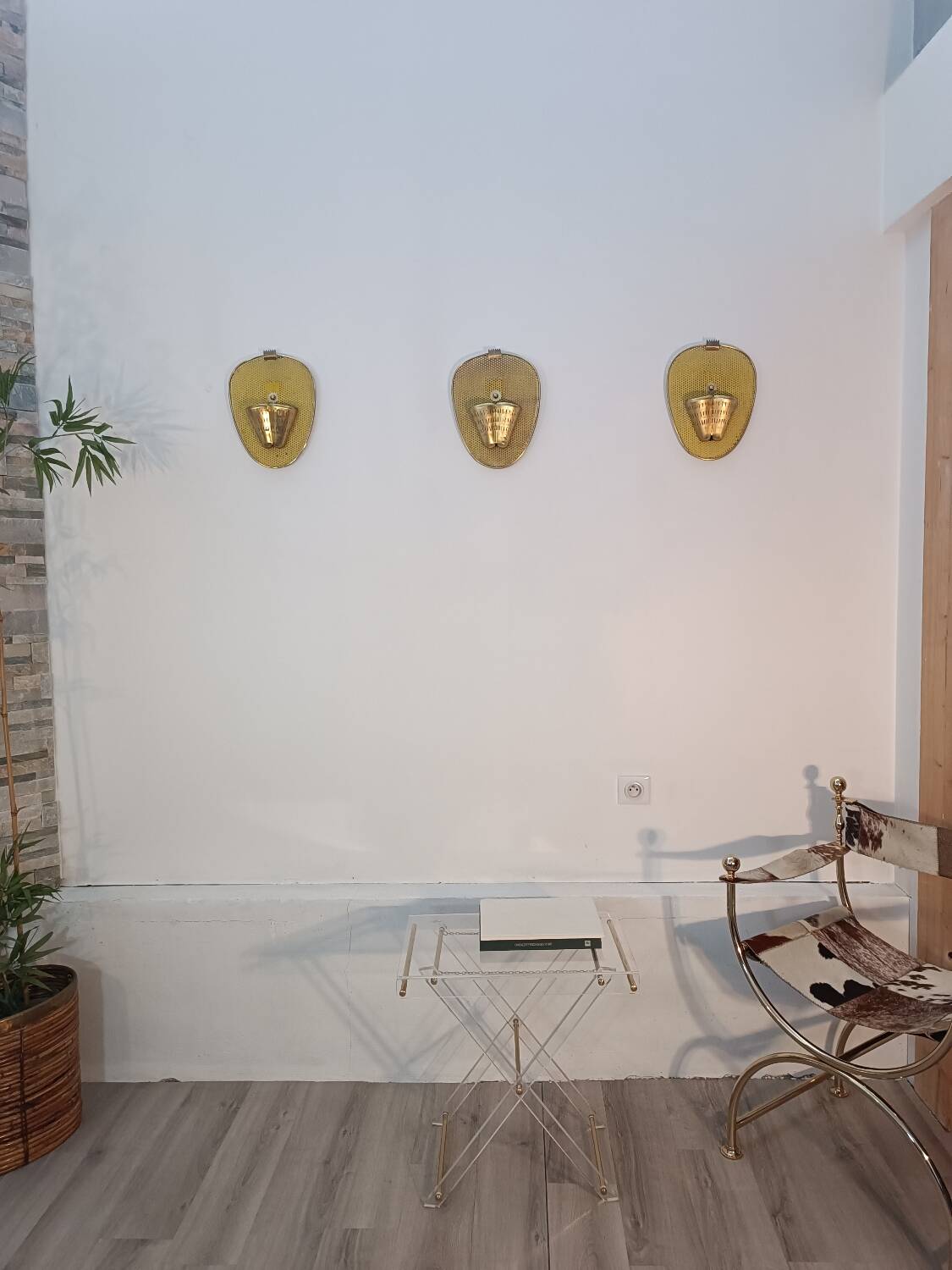 Set of 1950s wall lights