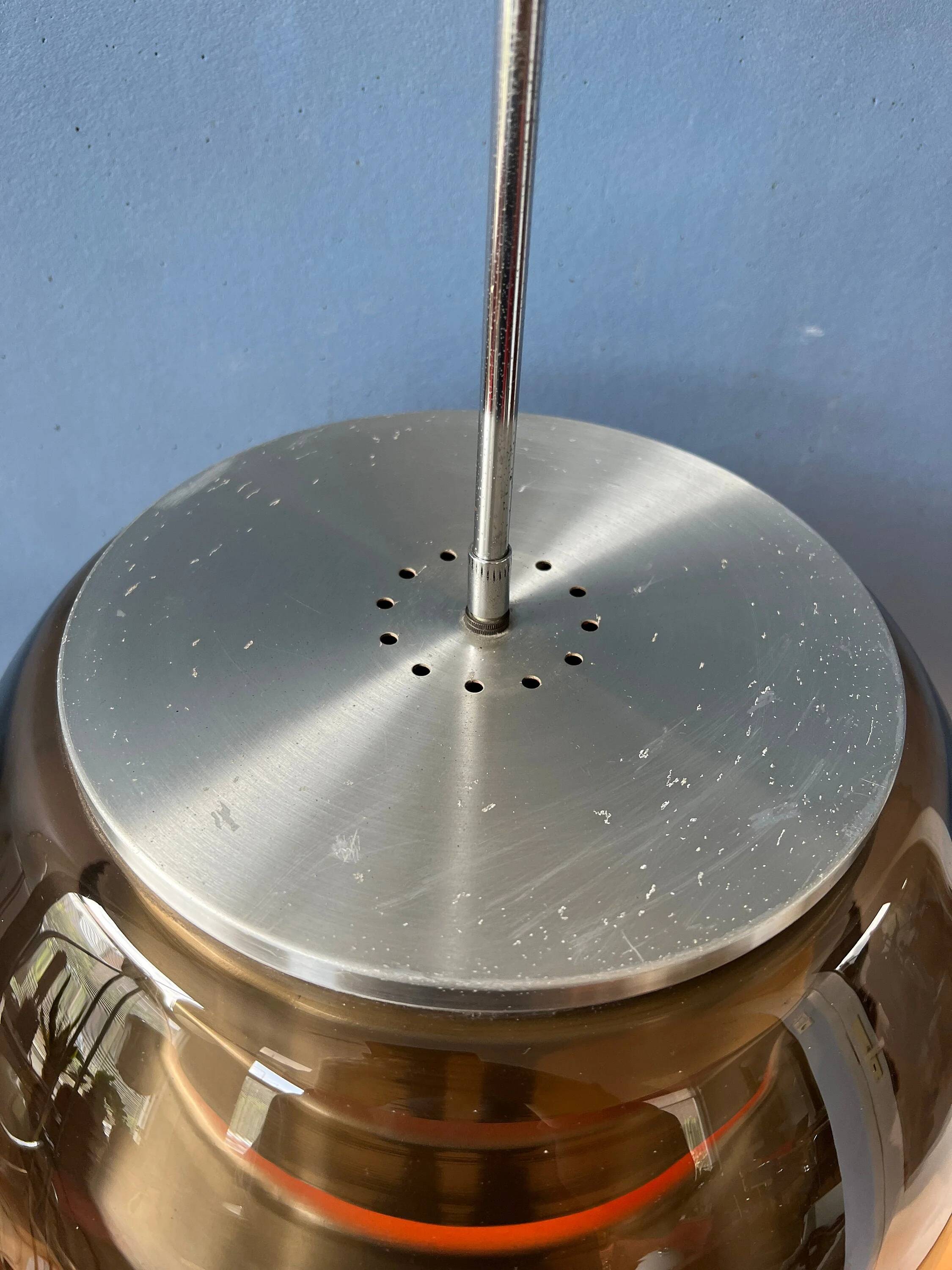 Suspension Space Age vintage 1970s in smoked glass