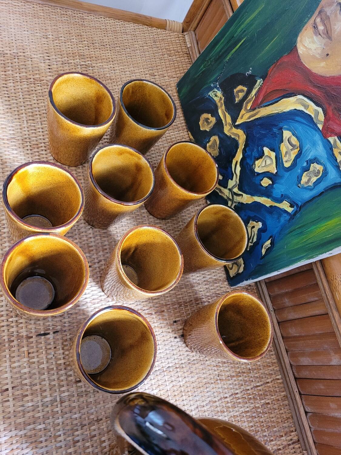 Ceramic orangeade set - 10 mazagrans