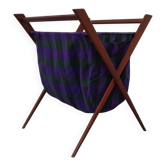 Danish Foldable Teak Magazine Rack, 1960s
