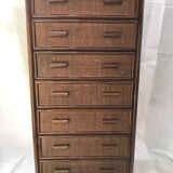 Rattan chest of drawers 7 drawers