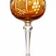 Set of 6 coloured wine glasses, vine decoration, Bohemian style – H. 20 cm