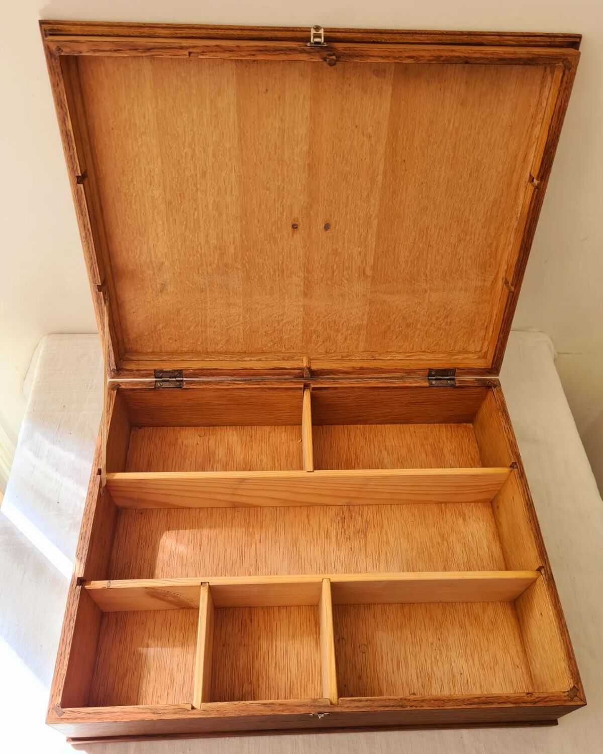 Old oak sewing box