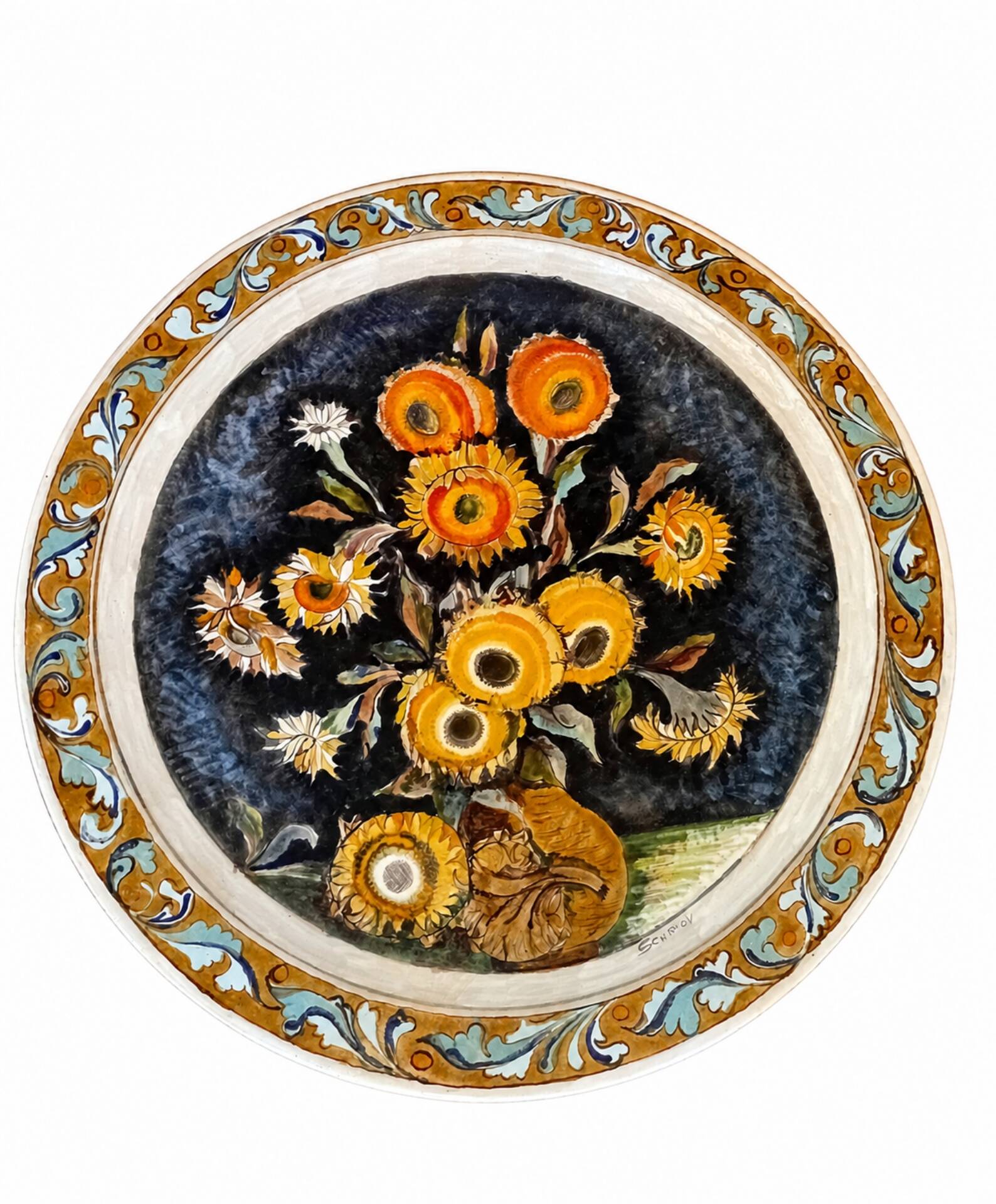 Immense wall plate Elio Schiavon circa 1980