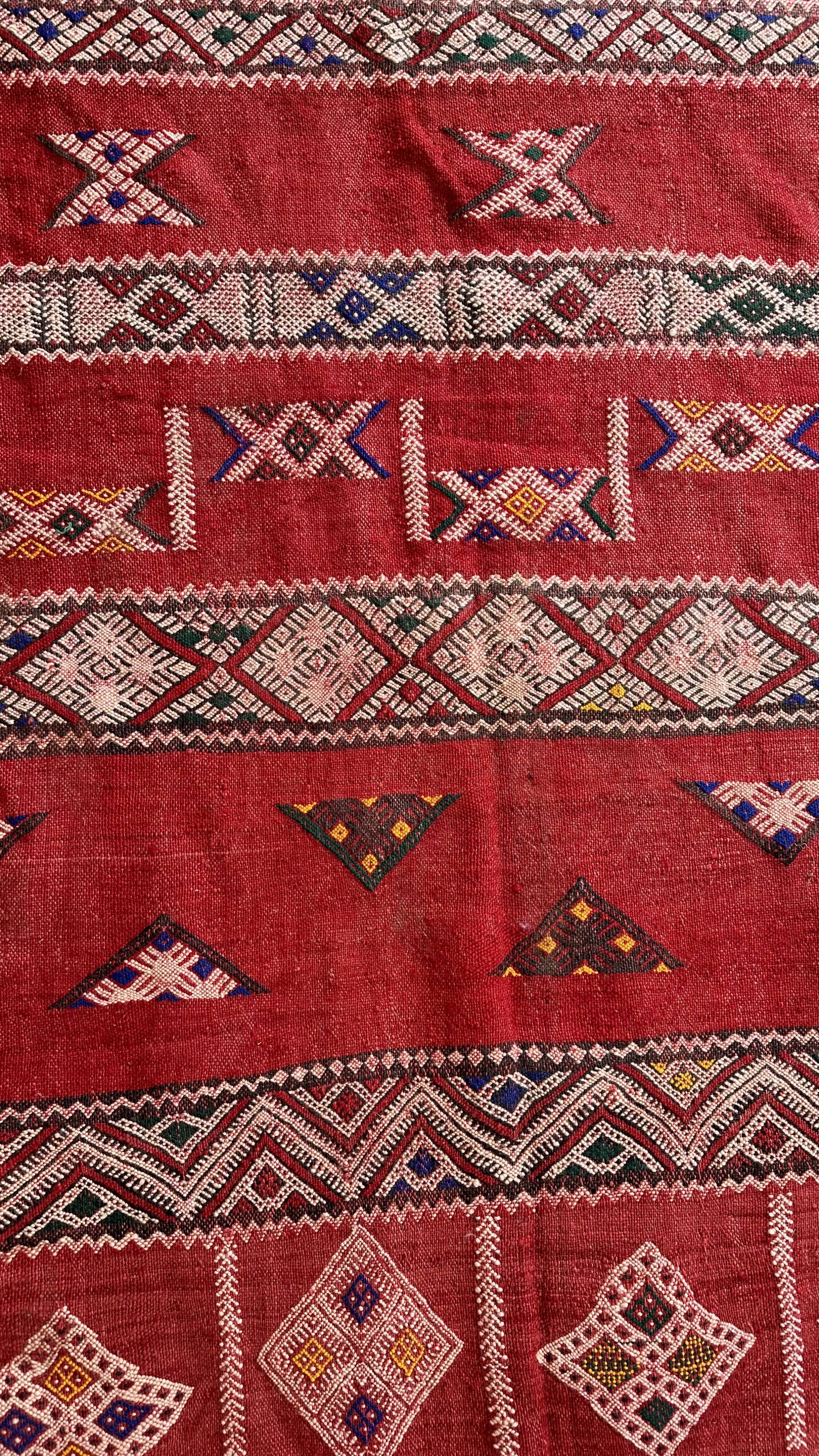 Moroccan kilim zayan rug