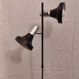 Floor lamp with 3 chrome and black spotlights dlg Cosack and Hustadt leuchten