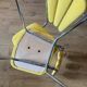 Chrome petal corduroy chairs