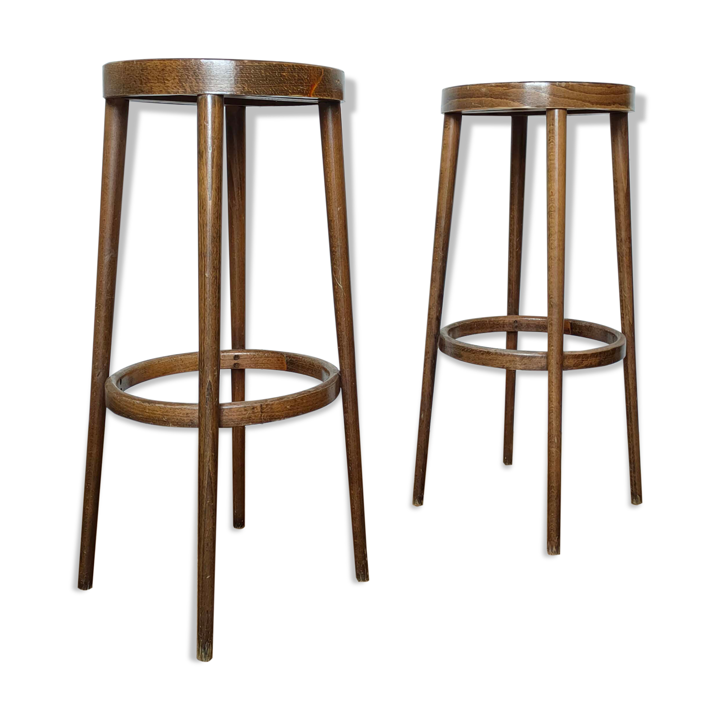 Pair of Wooden Bar Stool