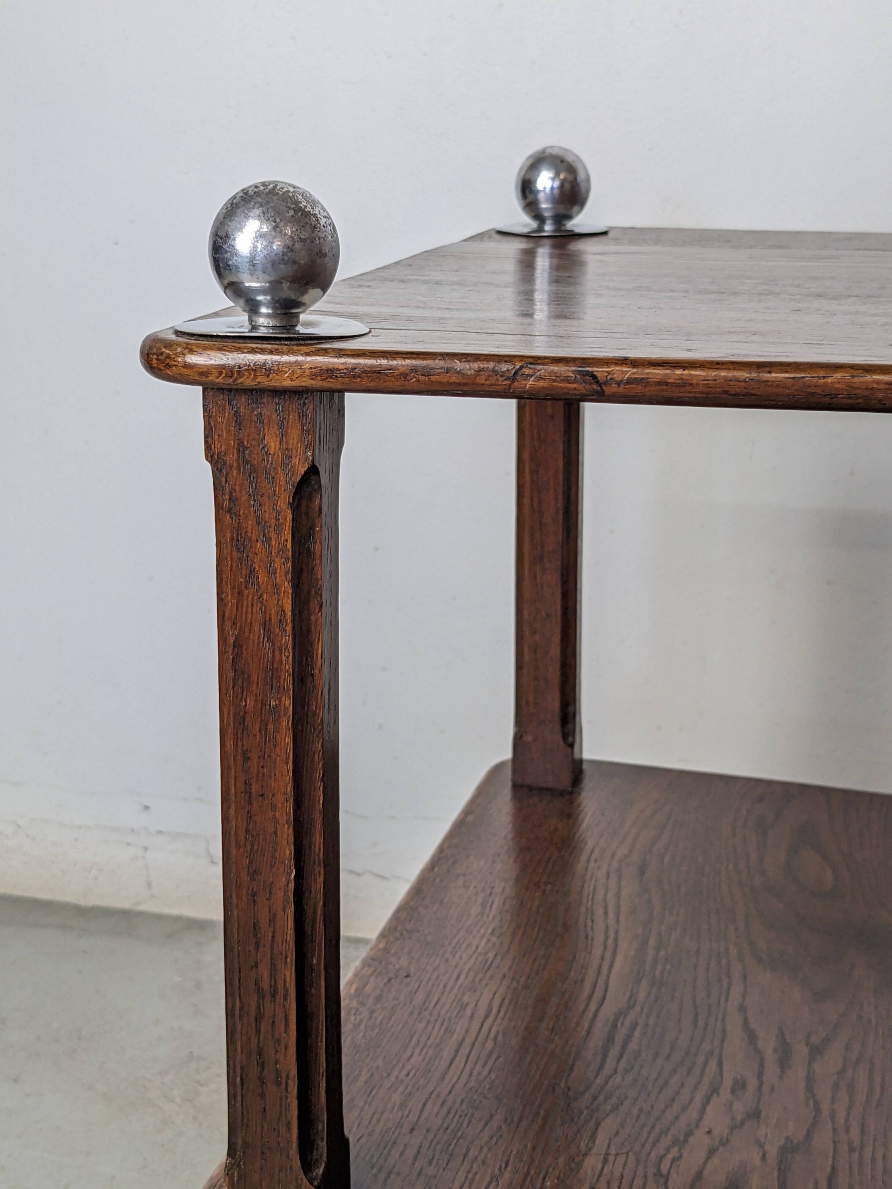 Art Deco oak side table - 1930s