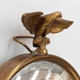 Empire style Small Gold Decorative convex Mirror with Eagle, France