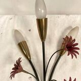 Paire d'appliques fleurs vers 1950