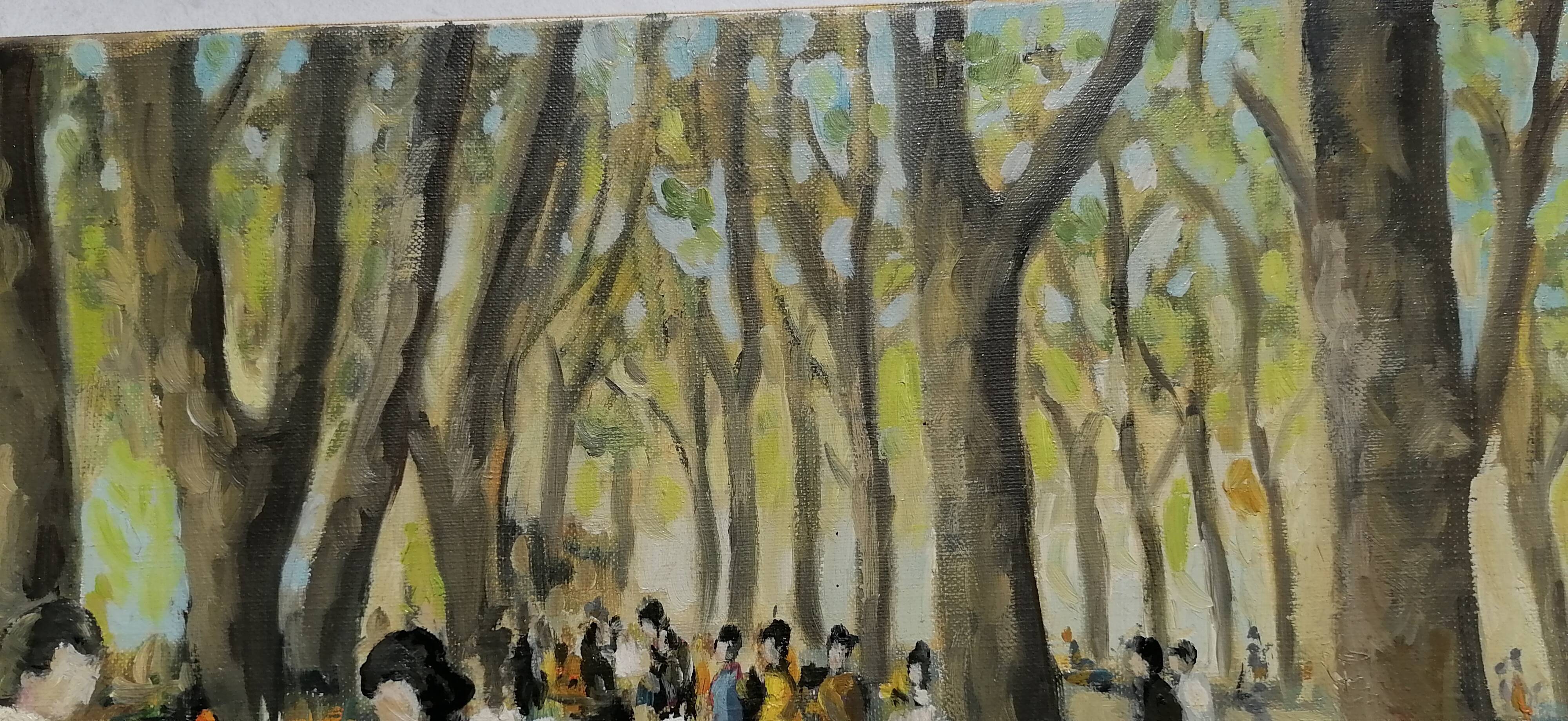 Painting "the flower market" by Béziers