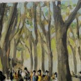 Painting "the flower market" by Béziers